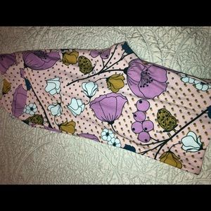 Lularoe leggings TC floral purple, polka dots